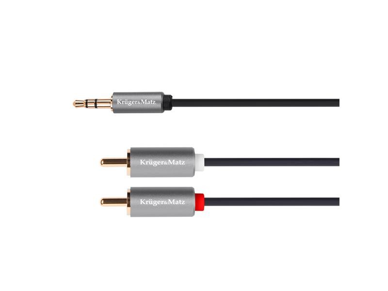 Cablu KRUGER & MATZ JACK 3.5 stereo/2xCINCH 3m KM1216 Basic