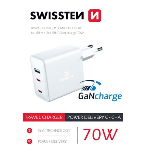 Adaptor USB SWISSTEN GaN 22054100