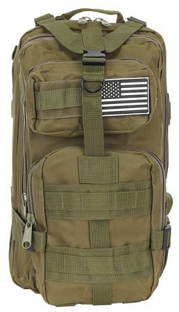 Rucsac Barbati / unisex militar mic, verde - Ghiozdan rezistent la rupere si abraziune - 1 | YEO