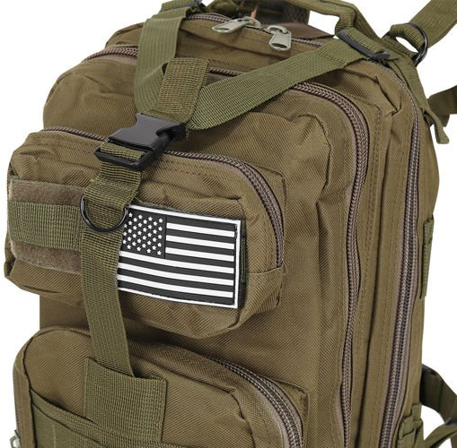 Rucsac Barbati / unisex militar mic, verde - Ghiozdan rezistent la rupere si abraziune - 3 | YEO