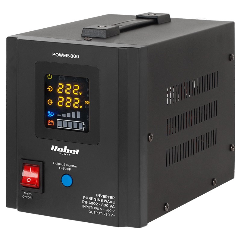 UPS CENTRALE SINUS PUR 800VA 500W 12V REBEL - 1 | YEO