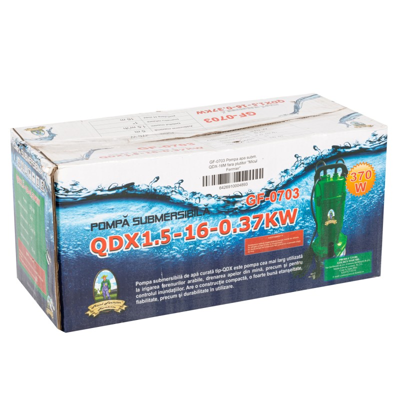 Pompa apa submersibila QDX-16M 0,37kW fara plutitor MF - 4 | YEO