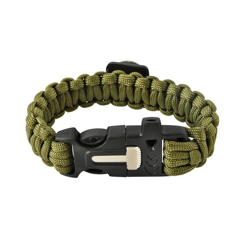 Brățară SURVIVIAL cu accesorii - verde - 5 | YEO