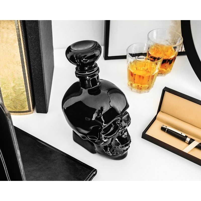 O sticlă unică în formă și culoare pentru băutura ta preferată SKULL negru 750 ml - 7 | YEO