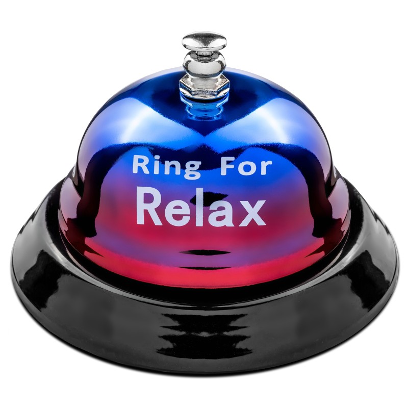 Clopoțel de masă din metal cu textul Ring For Relax - 2 | YEO