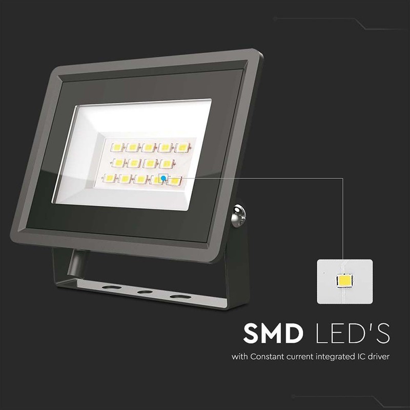 Proiector Led Smd 10w 6400k Ip65 - Negru - 6 | YEO