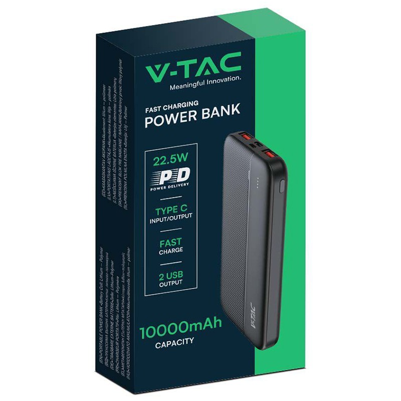 Power Bank 10000mah Fast Charge - Negru - 2 | YEO