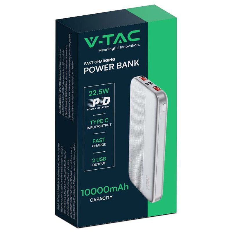 Power Bank 10000mah Fast Charge - Alb - 2 | YEO