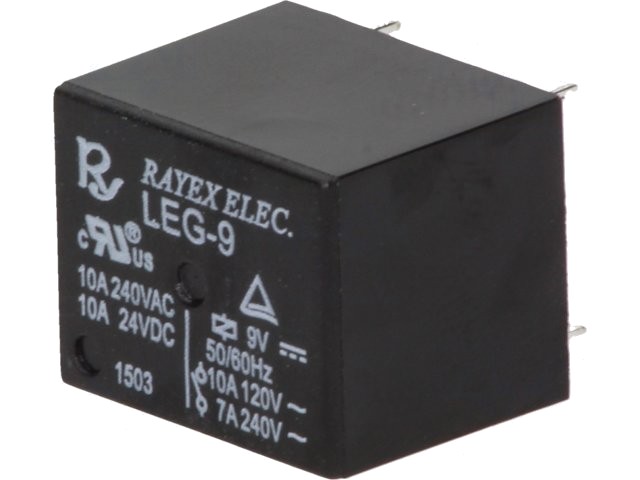 Releu 9VDC Contacte 10A/120VAC 10A/24VDC LEG-9 - 3 | YEO