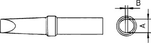 Vârf tip şurubelniţă 3,2x0,8mm pt.ciocan de lipit WEL.LR-21 WEL.ET-C - 1 | YEO