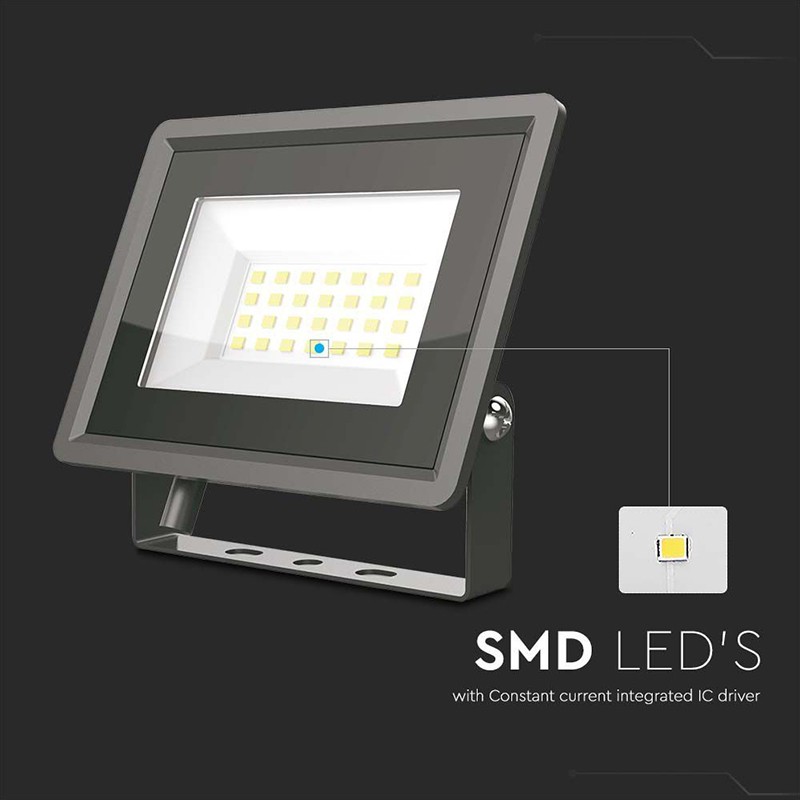 Reflector Led Smd 20w 4000k Ip65 - Negru - 6 | YEO