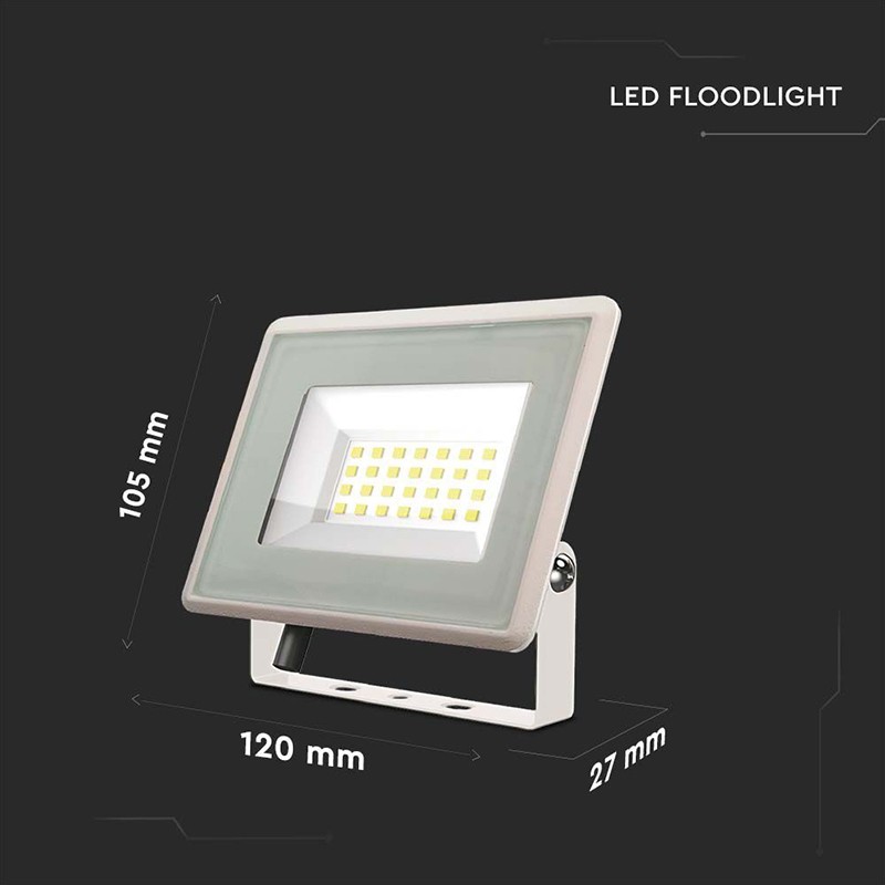 Reflector Led Smd 20w 6500k Ip65 - Alb - 4 | YEO