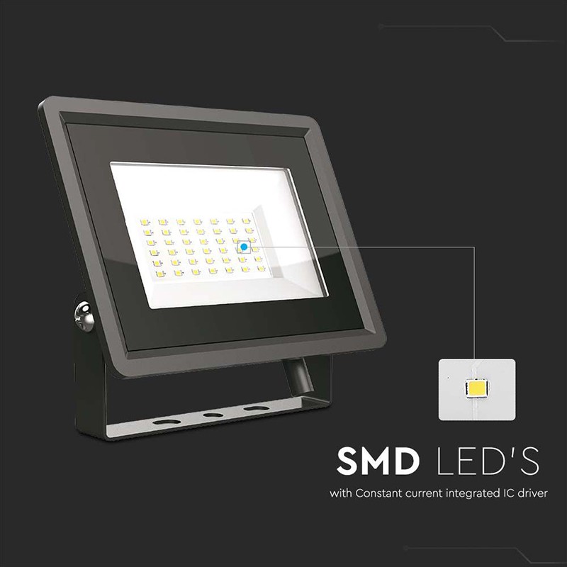 Reflector Led Smd 30w 4000k Ip65 - Negru - 6 | YEO