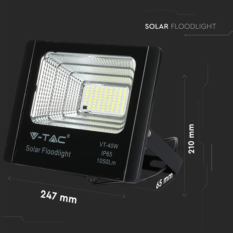 Reflector Led 16w 6000k Cu Incarcare Solara V-TAC - 2 | YEO