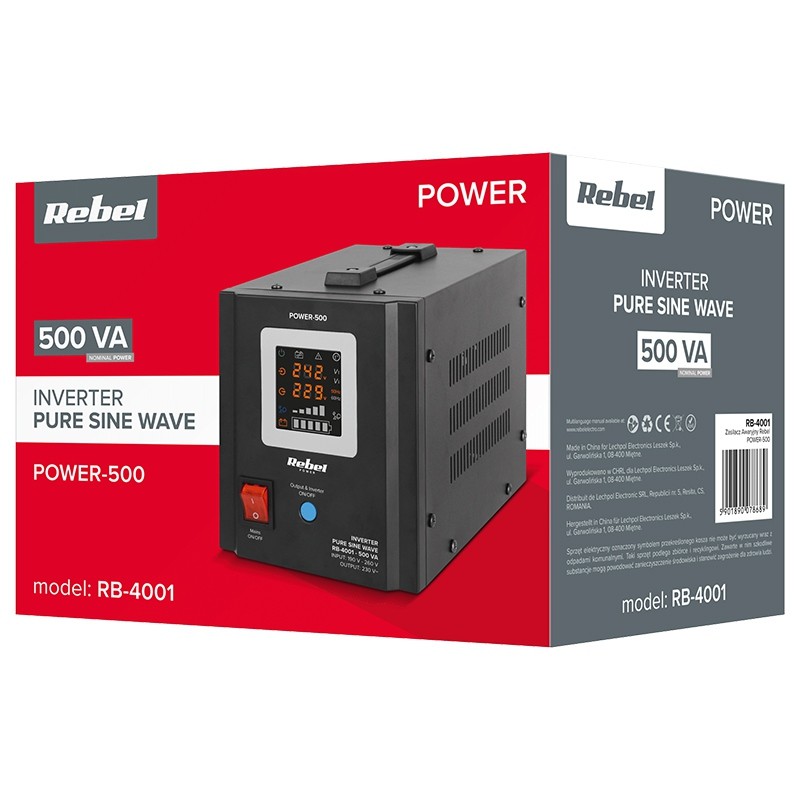 UPS CENTRALE SINUS PUR 500VA 300W 12V REBEL - 4 | YEO