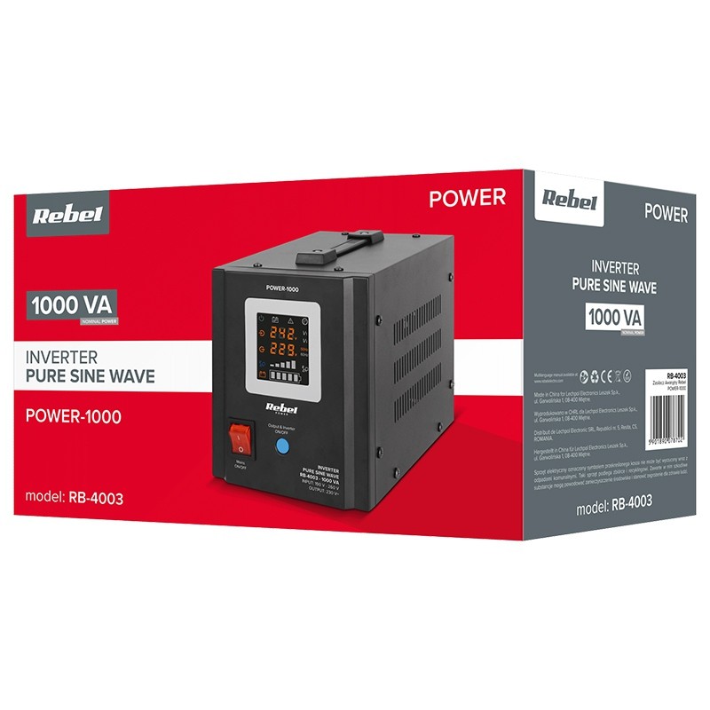 UPS CENTRALE SINUS PUR 1000VA 700W 12V REBEL - 4 | YEO