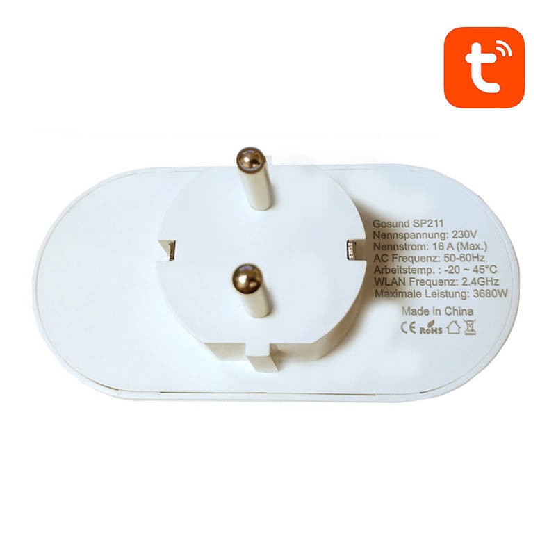 Priză inteligentă duală WiFi Gosund SP211 3500W, Tuya - 3 | YEO