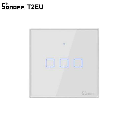 SONOFF T2EU3C-TX – ÎNTRERUPĂTOR TOUCH TRIPLU CU CONTROL WIFI SI RF - 1 | YEO