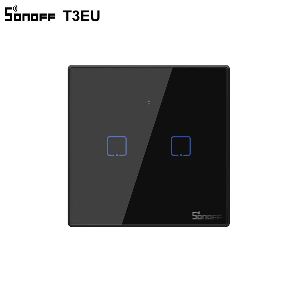 Sonoff T3EU2C-TX – Întrerupător Touch dublu cu control WiFi și RF - 1 | YEO