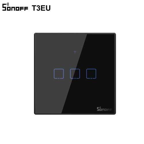 SONOFF T3EU3C-TX – ÎNTRERUPĂTOR TOUCH TRIPLU CU CONTROL WIFI SI RF - 1 | YEO