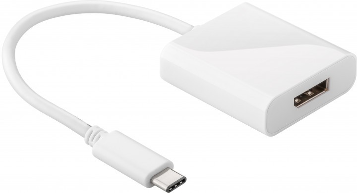 Adaptor DisplayPort mama - USB-C tata 0.2m alb, Goobay