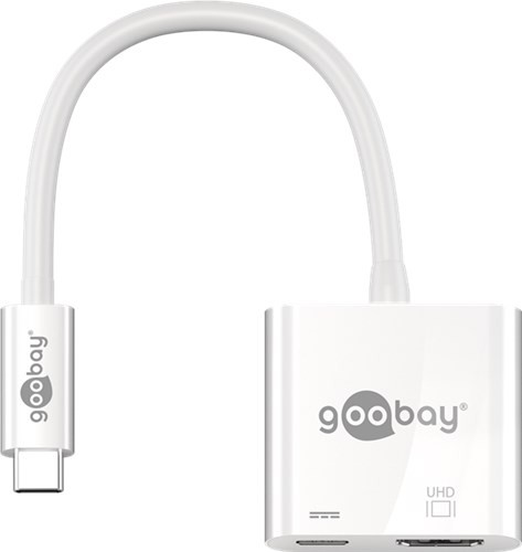 Adaptor multiport USB-C la HDMI 0.145m alb, Goobay