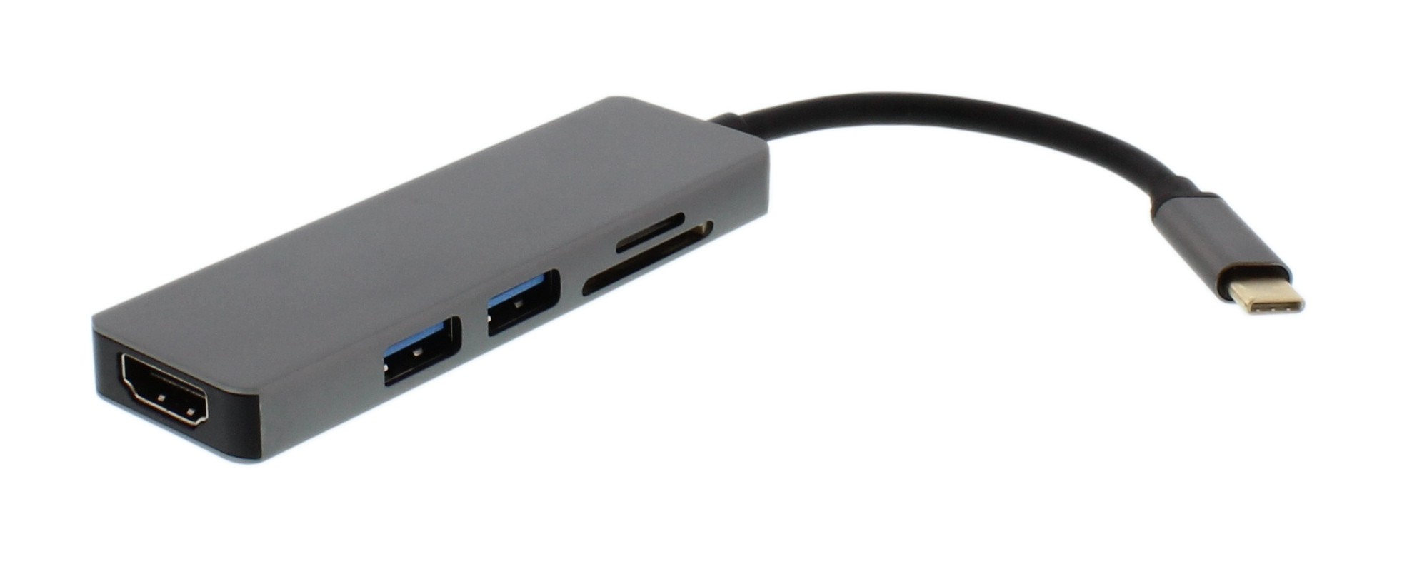 Adaptor USB-C - HDMI, 2xUSB3.0, cititor card