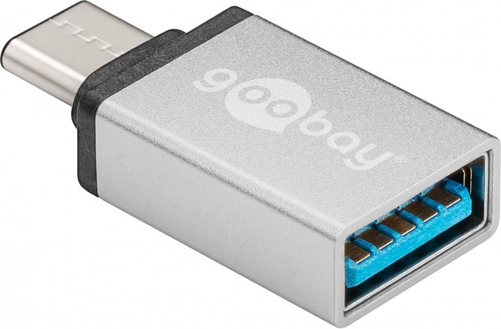 Adaptor USB-C tata - USB3.0 mama argintiu Goobay