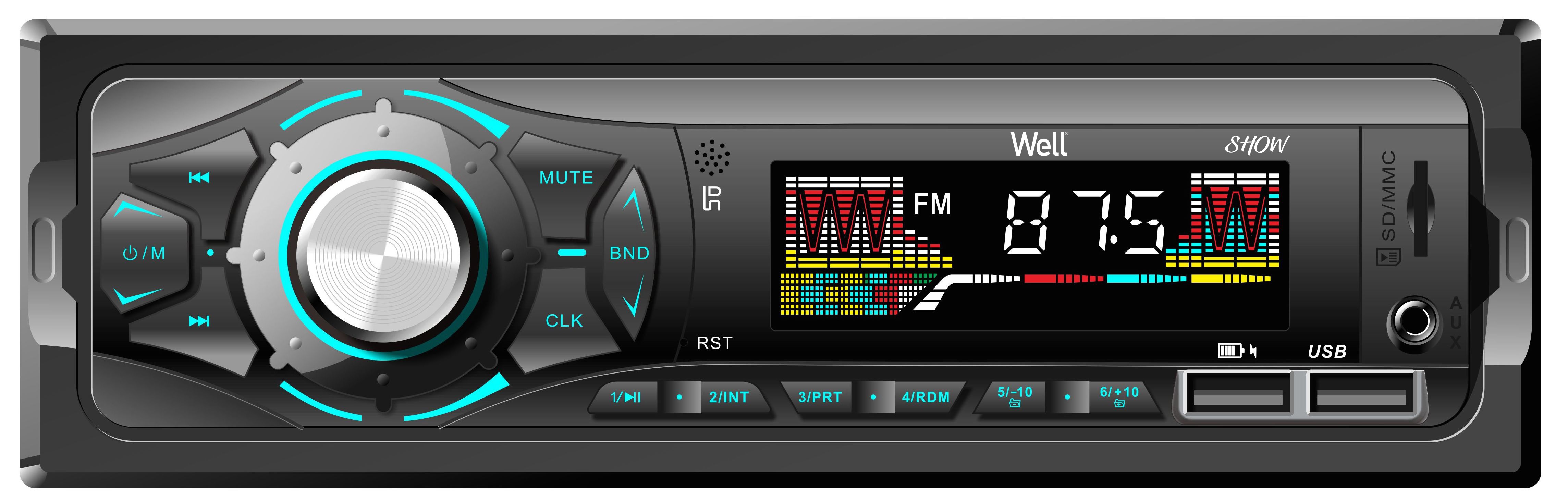 Radio auto Well Show, Bluetooth, Slot USB si SD, 4x40W, resigilat