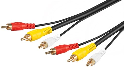 cablu audio 3x rca tata - 3x rca tata 10m