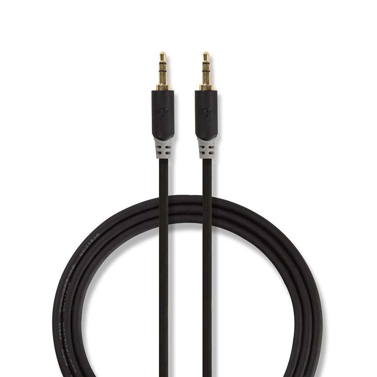 cablu audio stereo nedis 3.5 mm tata - 3.5 mm tata, 10 m, antracit