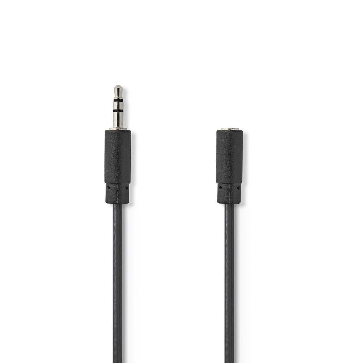 cablu audio stereo nedis 3.5 mm tata - 3.5 mm mama, 5m, negru