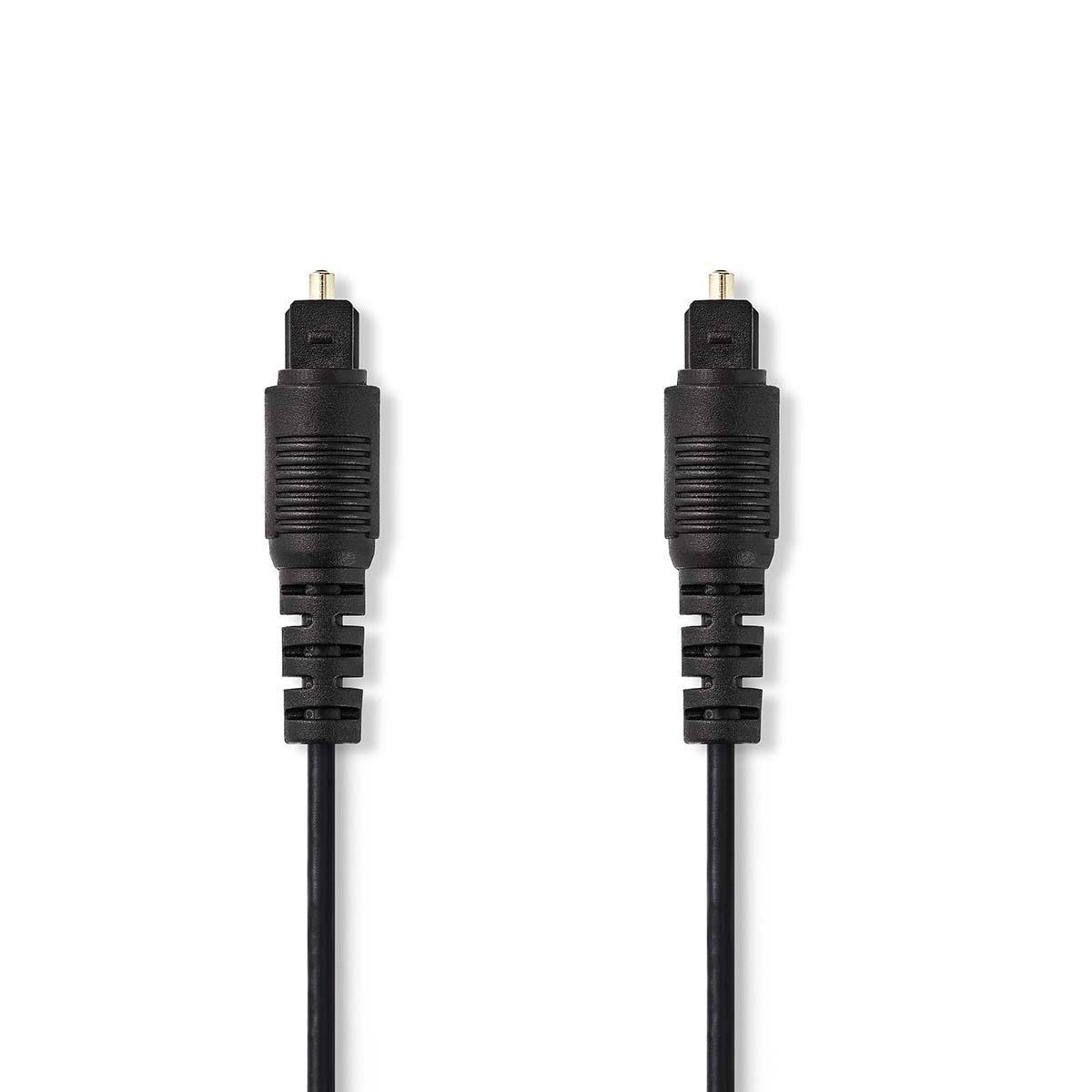 cablu audio optic nedis toslink tata - toslink tata, 2m, negru