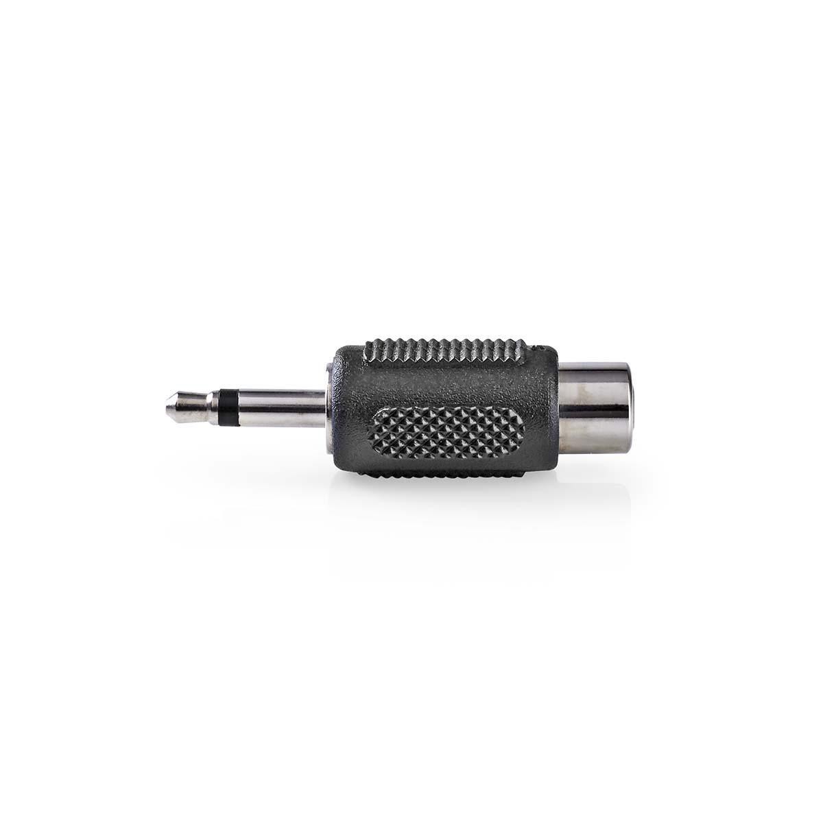 adaptor audio mono nedis 3.5mm tata - rca mama, set 10 bucati, negru