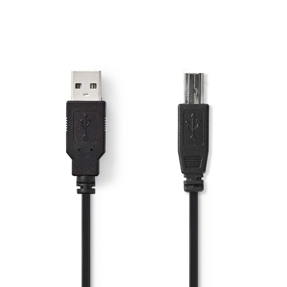 cablu imprimanta usb 2.0 a tata - usb b tata, 5m, negru, nedis