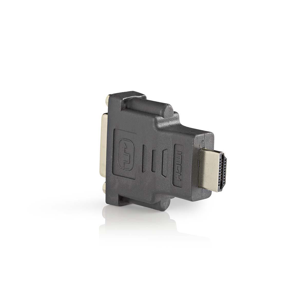 adaptor hdmi tata - dvi-d 24+1-pini mama, 1080p, antracit, nedis