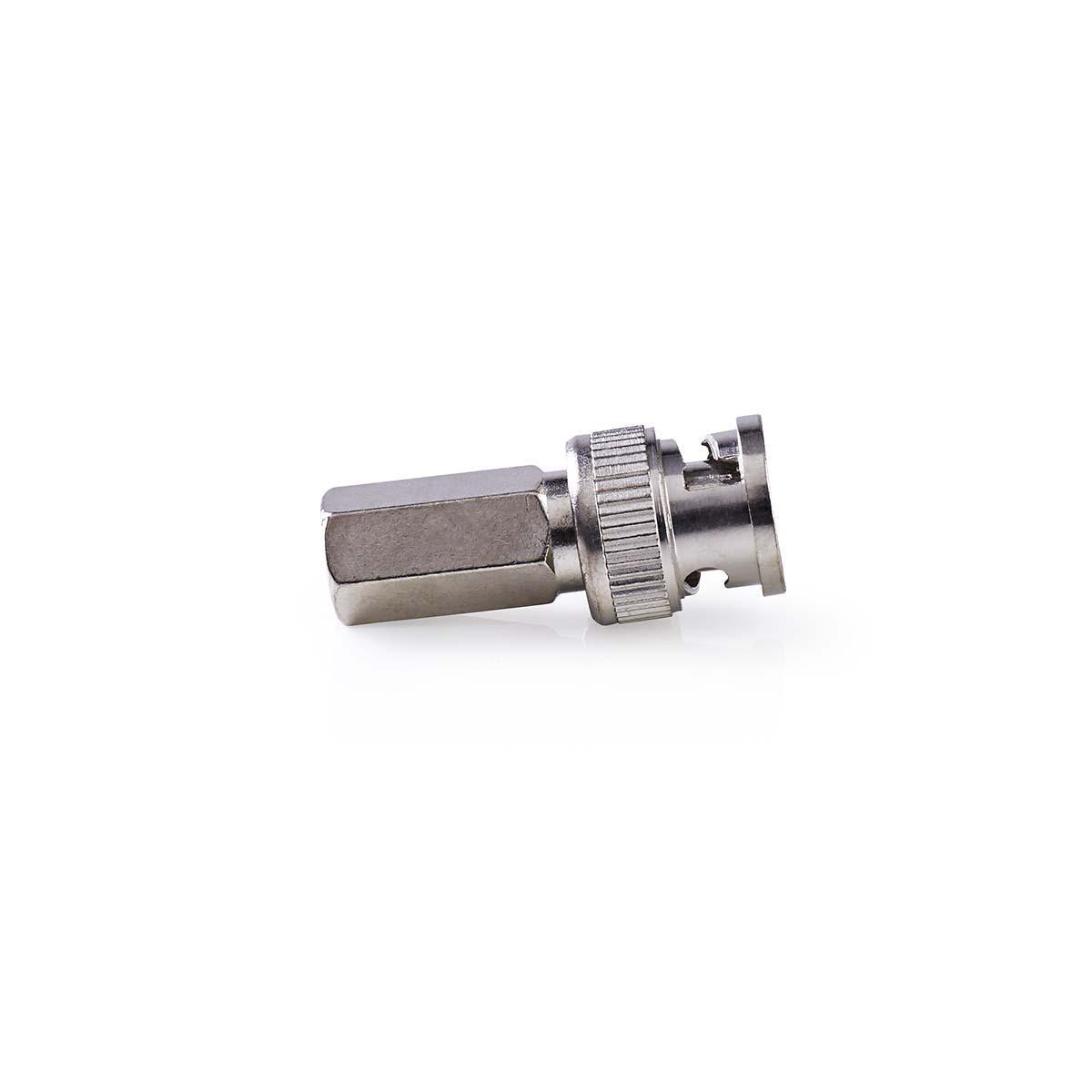 conector bnc tata pentru cablu coaxial 6.8 mm,argintiu, 25 bucati nedis