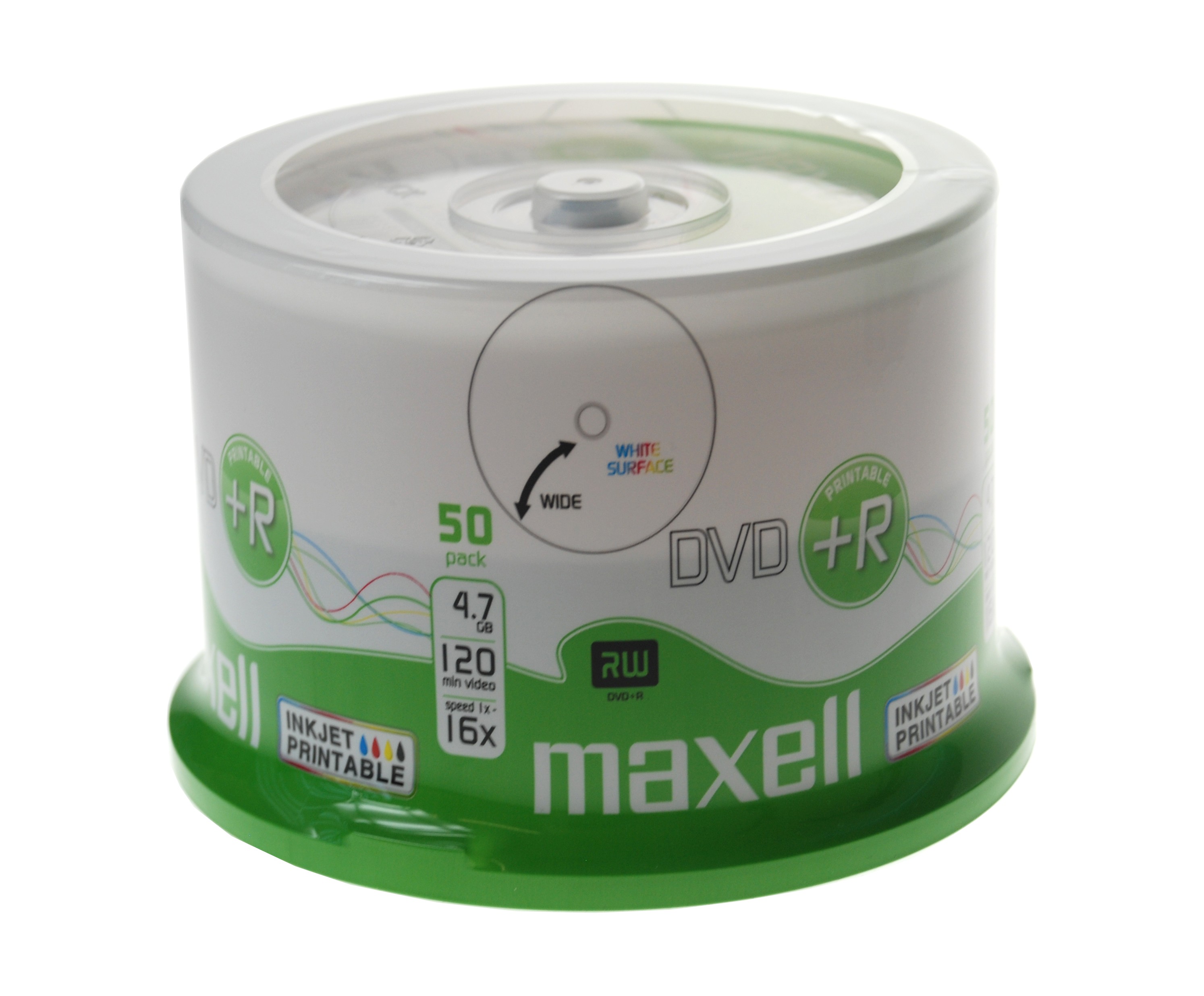 dvd+r printabil 4.7gb 16x 50buc pe cutie maxell