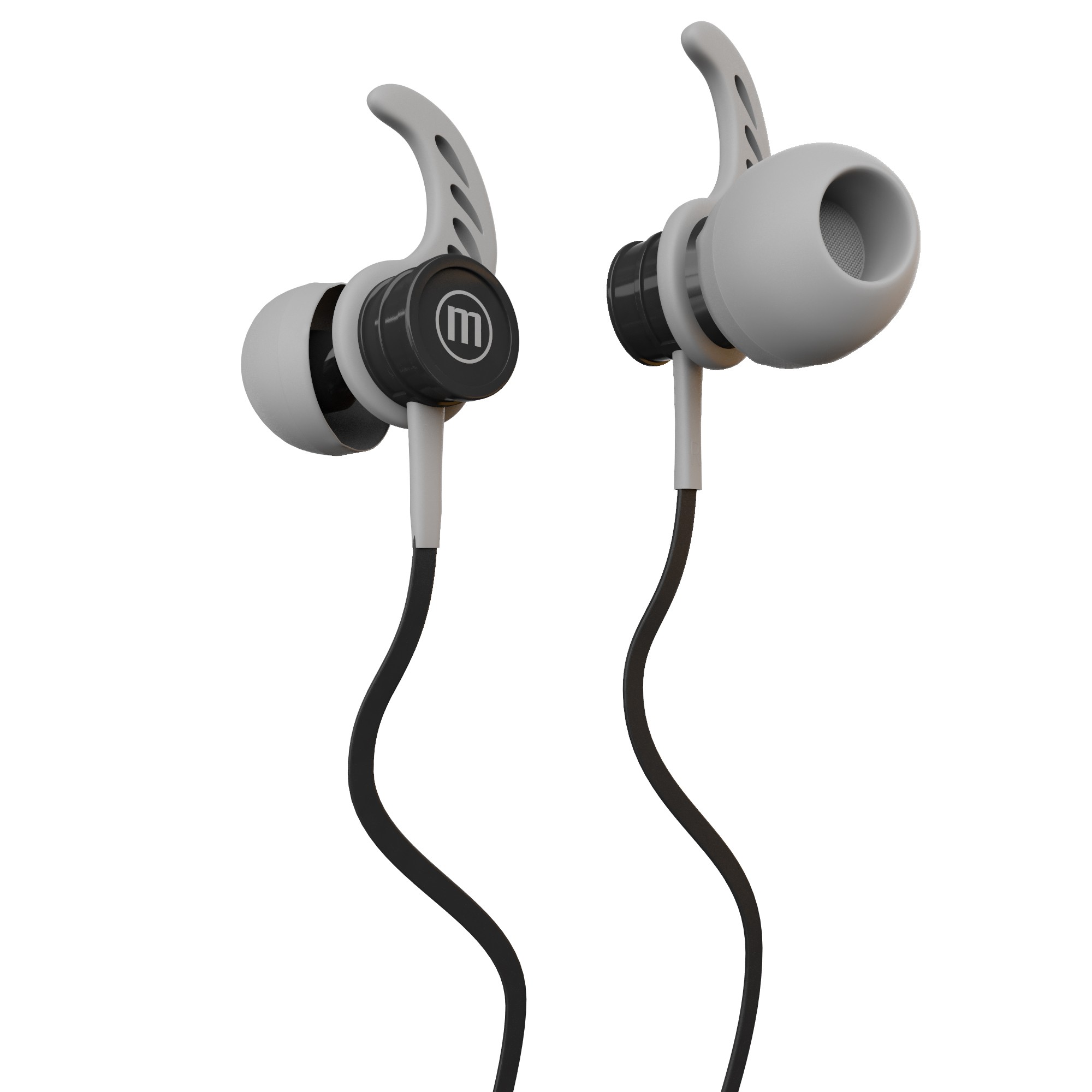 casti cu fir in-ear 3.5mm negru-gri magneto, maxell