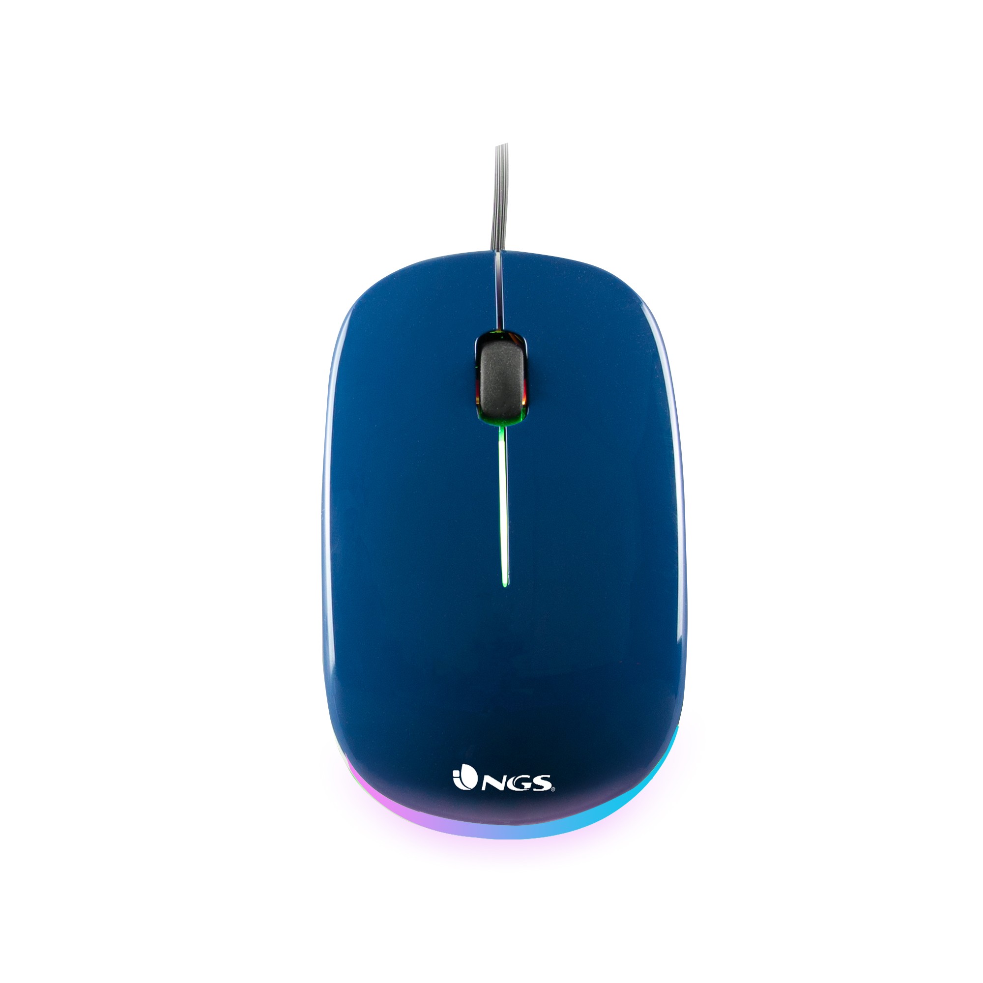 mouse optic ngs addict blue, 1000dpi, usb, led 7 culori