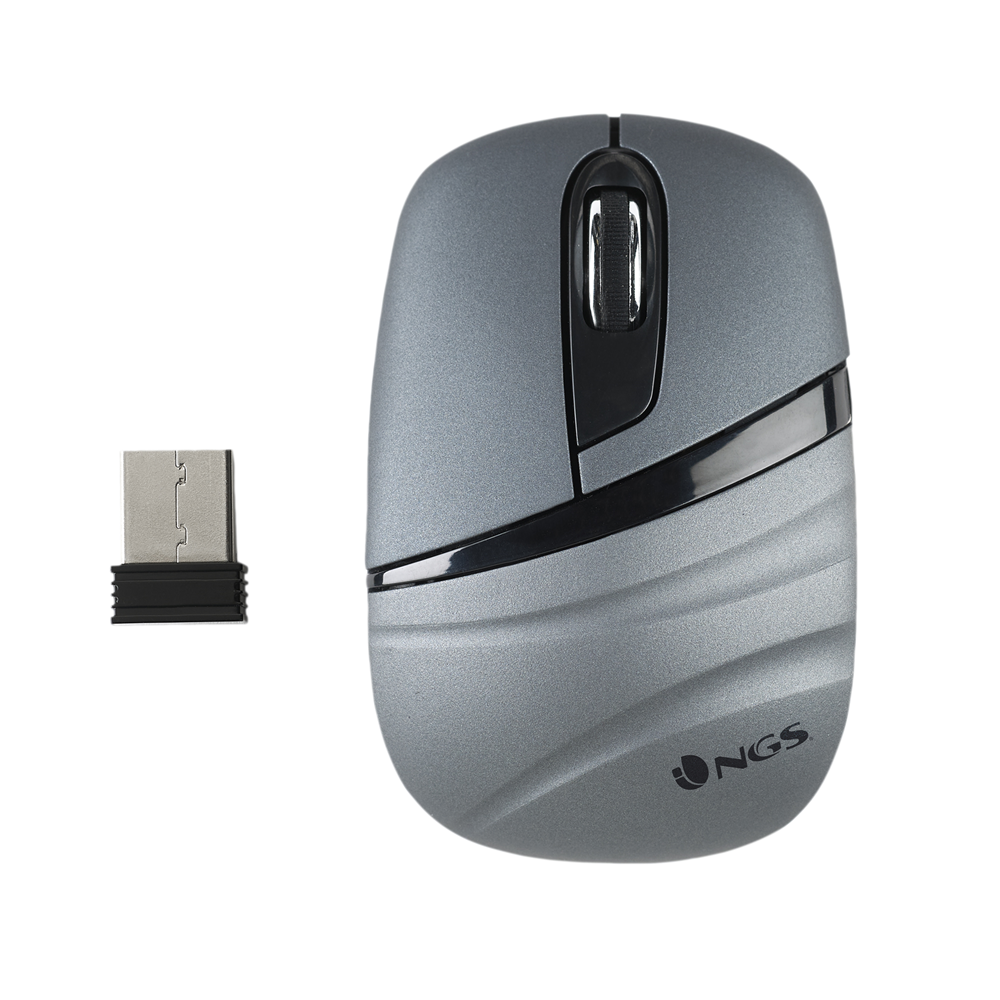 mouse wireless, bluetooth 5.0, ashdual, 1200dpi, gri, ngs