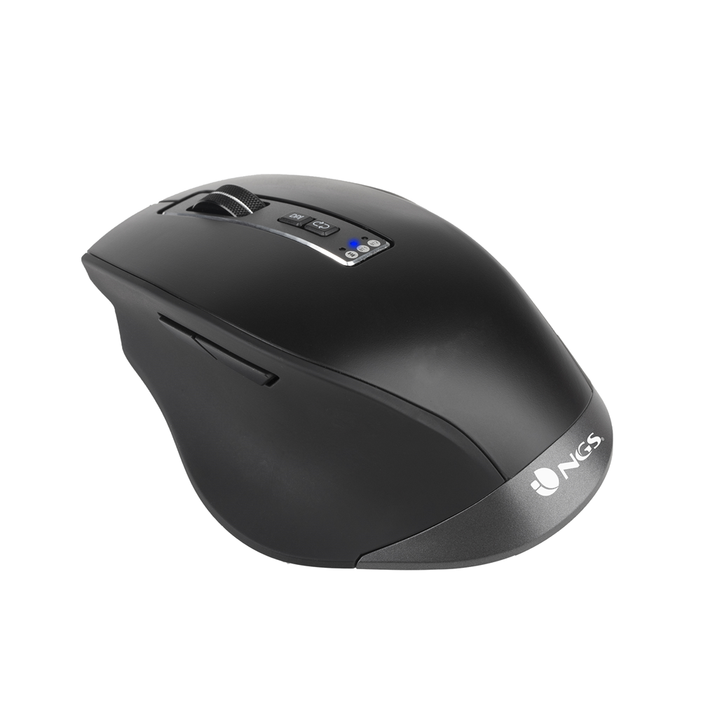 mouse wireless reincarcabil, bluetooth 5.0, blur-rb, 3200dpi, negru, ngs