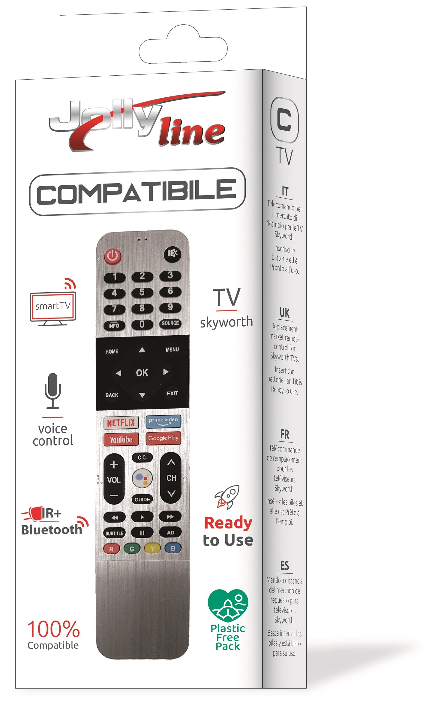 telecomanda universala jolly, tv lcd skyworth, control prin voce, ir+bluetooth