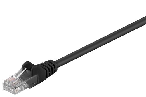 cablu de retea u/utp goobay, cat5e, patch cord, 15m, negru