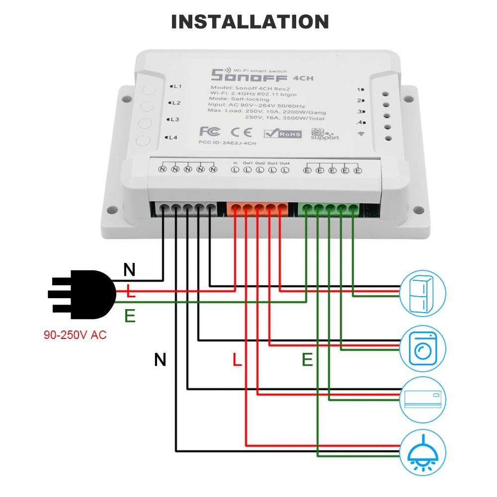 Sonoff 4CH R2 – switch/ releu inteligent 4 canale - 2 | YEO