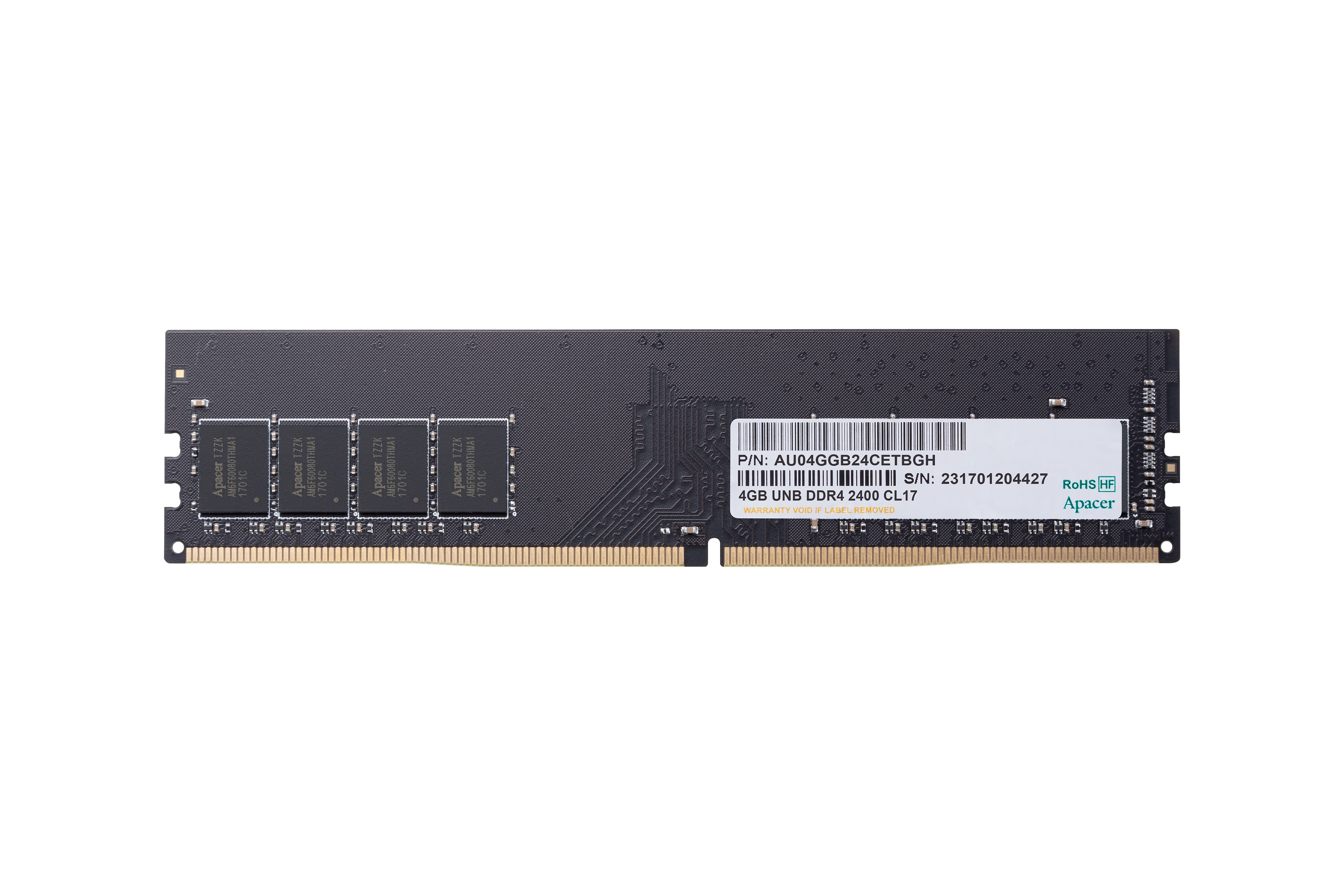 memorie apacer 4gb ddr4 2400mhz 1.2v cl17