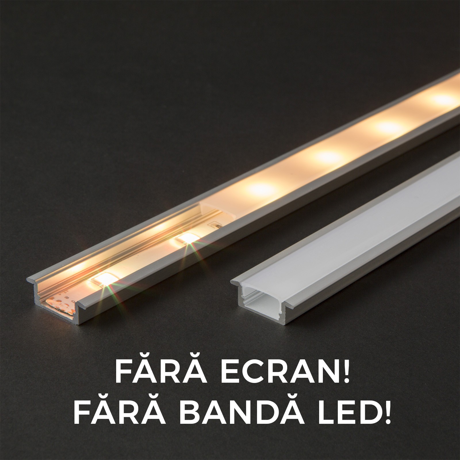 profil din aluminiu pt. benzi led 1000x23x8mm