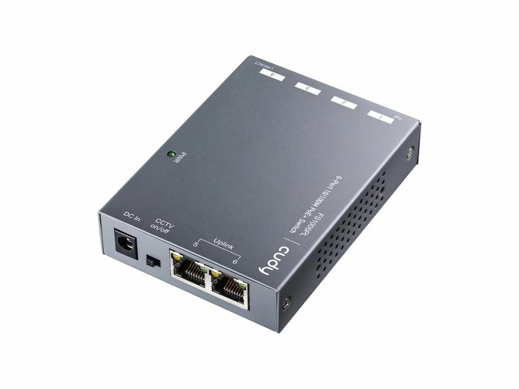 switch 6 porturi poe, 2 porturi uplink, 10/100mbps, fs1006pl cudy - 3 | YEO