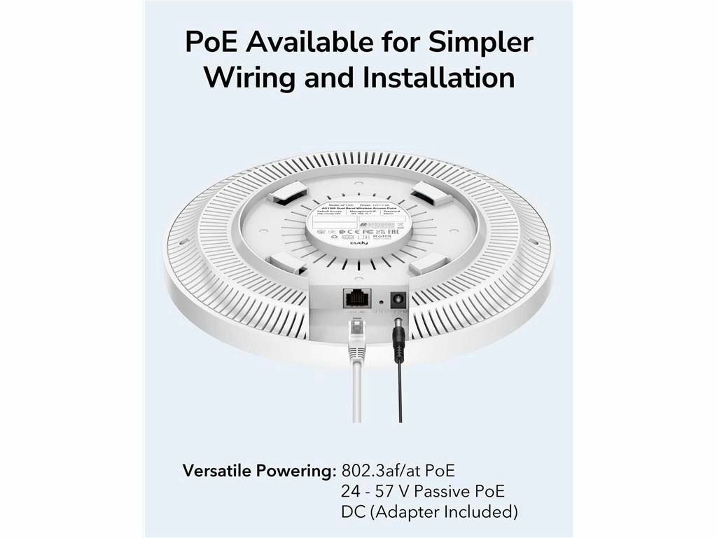 access point wireless ac1200 dual band, gigabit, 4 antene interne, poe, ap1300 p cudy - 2 | YEO