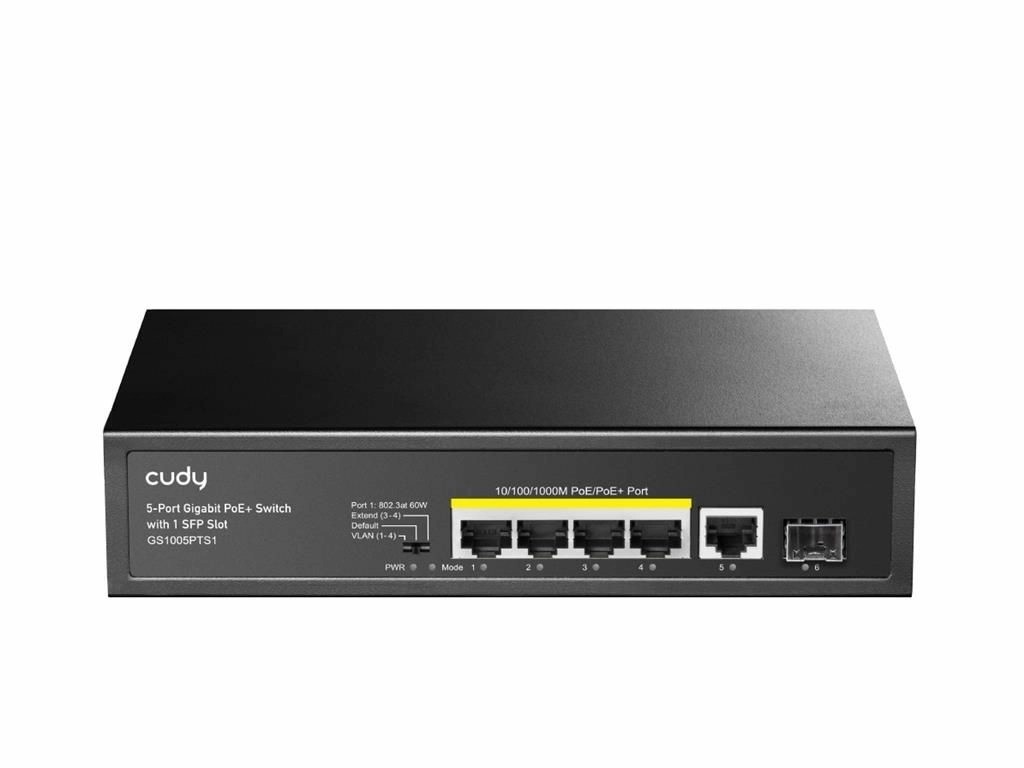 switch 5 porturi poe gigabit, 1 port uplink sfp, gs1005pts1 cudy - 3 | YEO